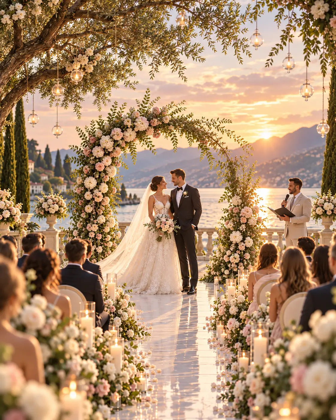 Couple during ring exchange